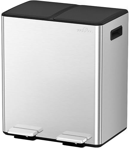 Amazon｜ゴミ箱 2段式3分別 縦型 合計60L ペダル式ダストボックス
