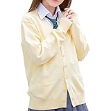 [クラッセ] スクール ニット カーディガン ベスト セーター 学生 制服 春夏 秋冬 通年 通学 無地 Vネック