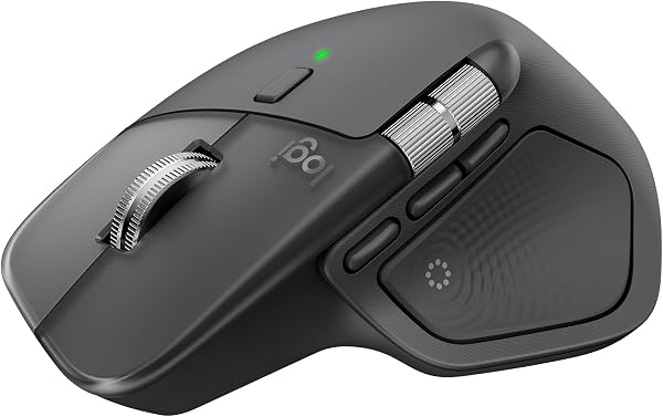 【Amazon.co.jp限定】 ロジクール MX MASTER 4 アドバンスド ワイヤレス マウス 触覚フィードバック 静音 MX2400GRd Logi Bolt Bluetooth Unifying非対応 8000dpi 高速スクロールホイール USB-C 充電式 無線 MX2400 グラファイト 国内正規品 ※Amazon.co.jp限定 壁紙ダウンロード付き - 1