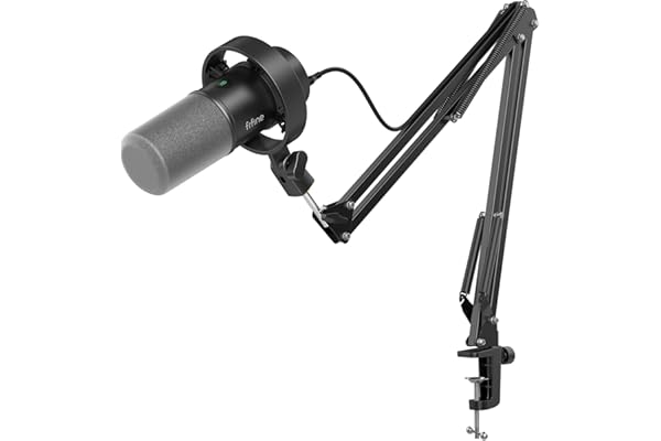 FIFINE Dynamic Microphone, USB/XLR Microphone, Microphone Set, Unidirectional PC Microphone, Volume Adjustment, Mute Button, 