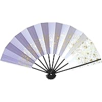 Amazon.co.jp: [花かげ] 舞扇子 愛 1526 白パール地 桜 金 9寸5