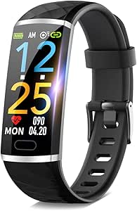 【2020進化版】 スマートウォッチ itDEAL 活動量計 心拍計 歩数計 smart watch スマートブレスレット IP67防水 消費カロリー 睡眠検測 長い待機時間 着信電話通知/SMS/Twitter/Line/アプリ通知 遠隔撮影 カラースクリーン 健康サポート機器 日本語説明書 iPhone/Android対応 (黒)