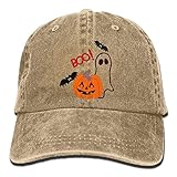 大人 デニム キャップハロウィン パンプキン かぼちゃ Boo 大人気 登山 ハット ファッション 紫外線対策 日よけ 小顔効果 プリント付き 無地 ベージュ