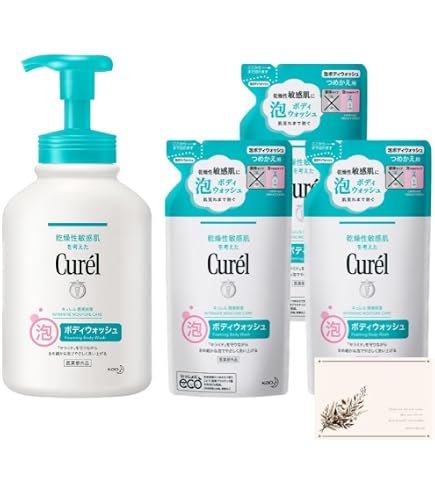 Amazon | 花王 キュレル 泡ボディウォッシュ 本体 480ml + 詰替え