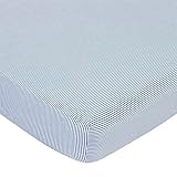 Gerber Crib Sheet - Navy and White Mini Stripe by Gerber Childrenswear [並行輸入品]