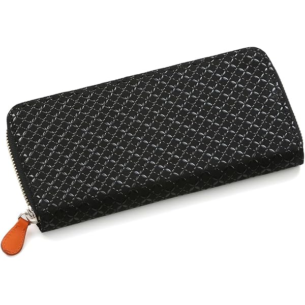 【未使用保管品】印傳屋 INDEN-YA 甲州印伝 長財布 漆付け 鹿革 黒 Amazon | [印傳屋] 印伝 財布 長財布 束入Y ラウンドファスナー 鹿革