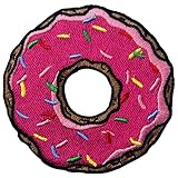 ピンクのストロベリードーナツ刺繍のバッジのアイロン付けまたは縫い付けるワッペン