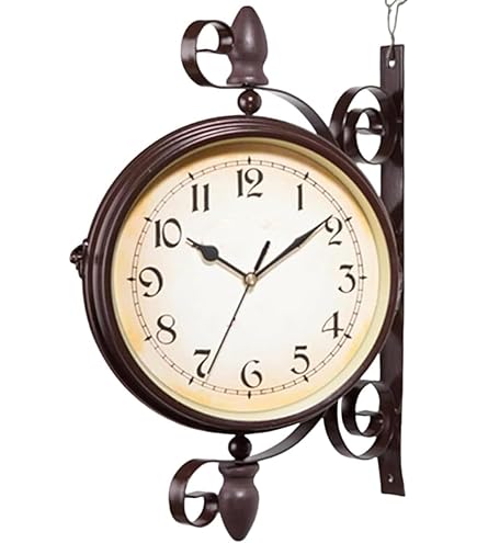 Amazon.co.jp: TOHOOYO ダブルフェイスクロック アイアン