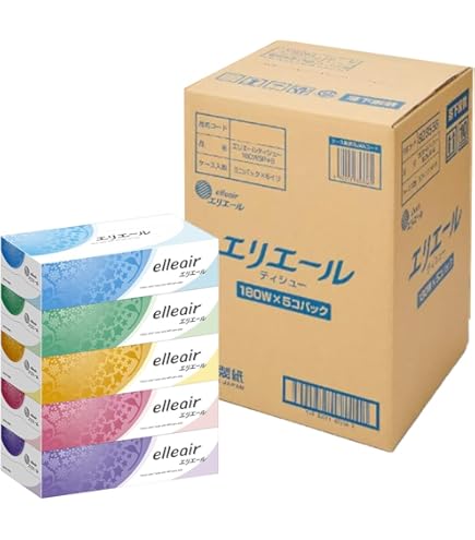 ティッシュ Amazon.co.jp: 日本製紙 クリネックスティシュー 180組×5箱パック×10点