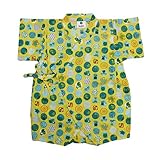 【SiShuNon/SKAPE】カエル・マリン柄甚平オール エスケープ 男の子 カエル マリン 総柄 夏祭り お祭り 甚平 カバーオール 70 6 イエロー