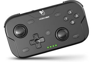 AceGamer ポケットコントローラー ゲームパッド Switch/Switch2/PC/IOS/Androidに対応 ミニサイズ 持ち運びにやすいワイヤレスコントローラー スティック収納可｜Turbo連射機能｜6軸ジャイロセンサー｜ワンボタンでウェイクアップ(ブラック)