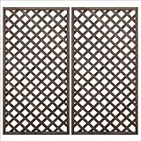 igarden　アイガーデン　ラティス　Ｈ180×Ｗ90cm　格子タイプ2枚セット　ナチュラル系ダークブラウン　米松製