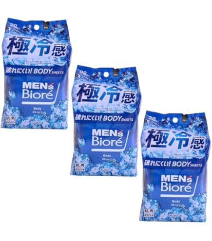 Amazon.co.jp: 【4個セット】メンズビオレ ボディシート 極冷感タイプ