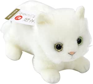 日本製リアル 猫のぬいぐるみ 子猫 約cm 立ち シロネコオッドアイ ぬいぐるみ おもちゃ Amazon
