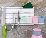壁掛けラック DIY サイドラック 収納棚 壁掛け家具 ディスプレイ棚風呂 台所 事务室など冷蔵庫側にも適用