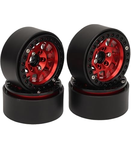 【新品】RC Channel 1.9ビードロックホイール　4本セット 1.9inch アルミ製ビードロックホイール(Black) 4本Set Crawler