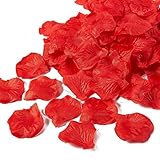 ローズの花びら – 1000ピースレッド人工シルクフラワー表散布紙吹雪の提案、バレンタイン、結婚式、誕生日パーティーSupplies Decorations