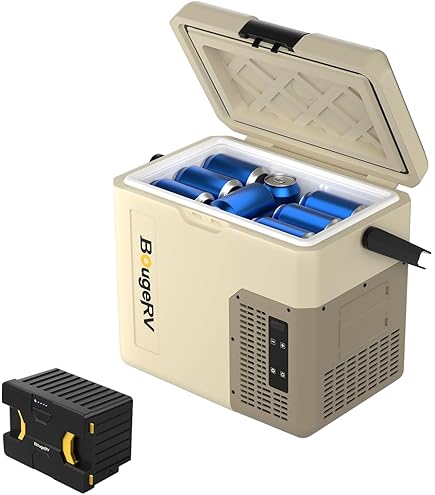 BougeRV ポータブル冷蔵庫 小型 9L 急速冷凍＆173Whバッテリー付属