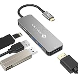USB C Hub, Novoo USB Type C Hub Adapter with 4K Hdmi Port, 2 X USB 3.0 Ports, Sd Card & Micro Sd Card Slots for New MacBook 1