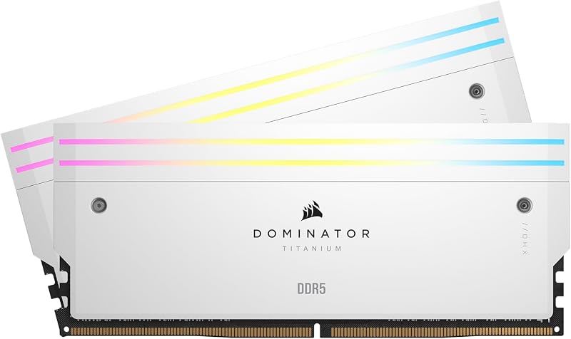 CORSAIR DDR5-7200MHz デスクトップPC用メモリ DOMINATOR TITANIUM DDR5シリーズ (PC5-57600) Intel XMPメモリキット 32GB ホワイト [16GB×2枚] CL34 CMP32GX5M2X7200C34W