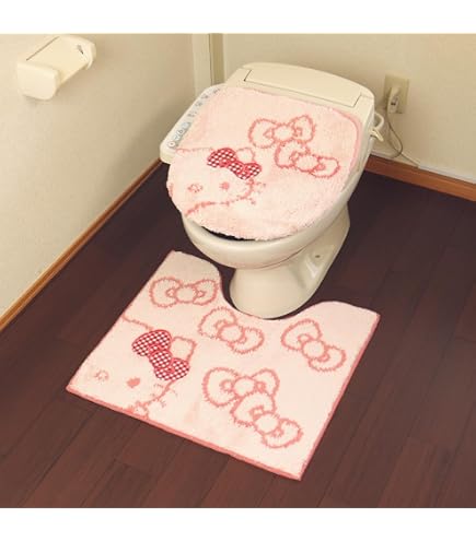Amazon｜ハローキティ トイレマット 3点セット スリッパ サンリオ