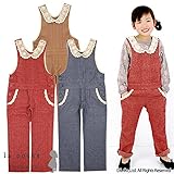 (ラポシェビスキュイ) La poche biscuit 秋'14 ヘリンボンサロペットパンツ 130 マスタード