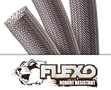 Rodent Resistant拡張可能な編組Sleevingケーブルプロテクター 1-1/2" ブラウン BS-TF-RRN-150-40-DB