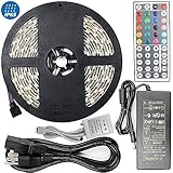 16.4ft RGB Multi-Color Flexible Waterproof(IP-65) Strip Light Kit 300 LEDs with 44key IR Remote Cont