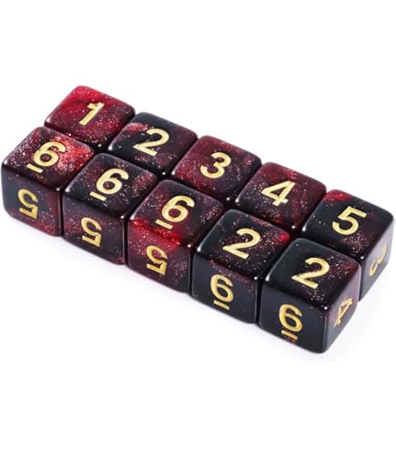 Amazon | Fenteer 10個 6面ダイス 16mm 数字ダイス 学習教材 | ダイス