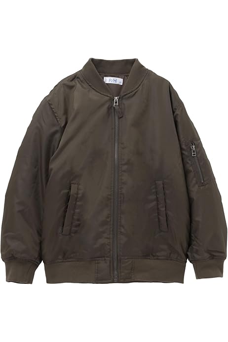 Amazon.co.jp: [Navy] MA-1 タイプ ブルゾン キッズ 120 130 140 150 