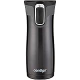Contigo Autoseal West Loop Stainless Steel Travel Mug with Easy Clean Lid マグ 450ml ブラック [並行輸入品]