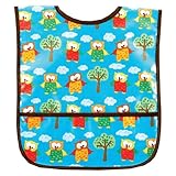 AM PM Kids! Laminated Bib, Hoot Owls, Small by AM PM Kids!