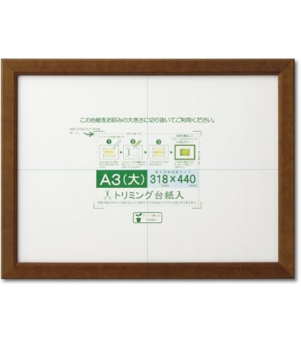 Amazon.co.jp: 賞状額縁 栄誉 A3大（455×318mm） 前面UVカットアクリル