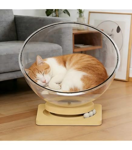 Amazon | MYZOO 宇宙船 ALPHA オーク 寝床 ベッド 猫用 木製 おしゃれ