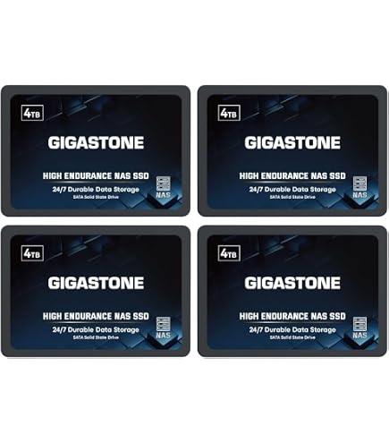 Amazon | 【NAS SSD 御勧め】GIGASTONE SSD 1TB NAS SSD (4パック) TLC