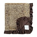 マイブランキー / Brown Cheetah Luxe W/Satin Back W/Ruffle アニマル プリント ブランケット ギフト myblankee マイ ブランキー ベビー Brown