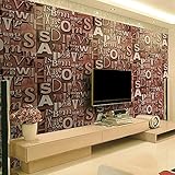 3Dの壁紙トレンドの文字の壁紙のバーのカフェのリビングルームのテレビのバック壁の紙のステレオの人格レトロ購入する3つの無料 ( Color : Two )