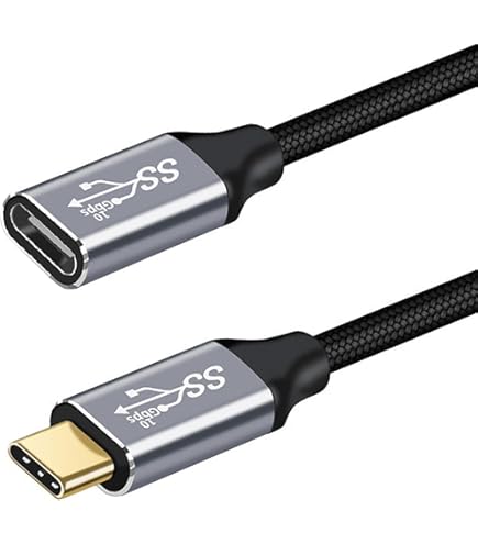 Amazon.co.jp: Type C 延長ケーブル L字 ナイロン編み usb-c タイプc
