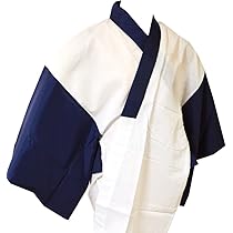 Amazon | 襦袢 男性用半衿付半襦袢 3サイズ3色 /M(3411) 紺