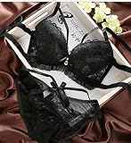 Cleveland レース ブラジャー ショーツ 上下 2点 セット セクシー 下着 セットアップ ランジェリー （ 80B ）