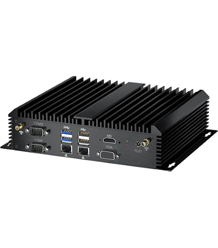 Amazon.co.jp: ファンレス ミニPC 産業用PC N100、2 × RS232/RS485 COM