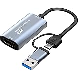 【2024】HDMI キャプチャーボード 4K 60Hz HDMI - USB 3.0/Type C ビデオキャプチャー HDMI USB 変換 小型軽量 ゲーム録画/HDMIビデオ録画/ライブ配信用 Windows/Linux/MAC/Androi