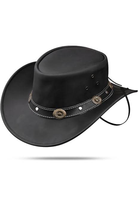 Waterproof hat in Leather hat Style 
