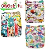 Ohbabyka3点セット フリーサイズ おむつカバー サイズ調整可 布おむつカバー 布オムツカバー 男の子用 ベビー服 赤ちゃん キッズ 服 ベビー 女の子 70 80 90 可愛いおむつカバーでH