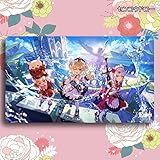 センコウドロー カードゲームプレイマット マウスパット 原神 クレー ノエル バーバラ アニメグッズ TCG万能 収納ケース付き アニメ 萌え カード枠なし (60cm * 35cm * 0.2cm)