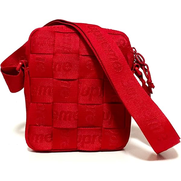 Amazon | (シュプリーム) Supreme メンズ レザーウエストバッグ レッド