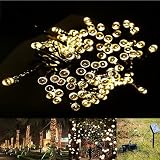 ELlight Warm White Bright Light, Solar Powered Fairy String light, 12m 39ft 100LED, 8 Modes, Waterpr