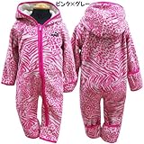 PUMA プーマ ベビー フリース カバーオール オールインワン - ピンク×グレー/0/3M＝60～65cm