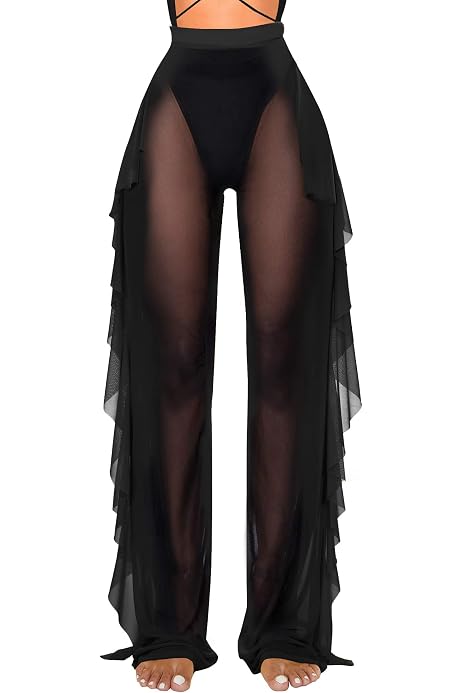 Women's Beach Sheer Mesh Legging Pant 