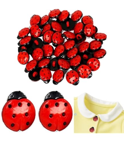 Amazon.co.jp: てんとう虫 プラスチック ボタン キッド 縫製 工芸 Diy
